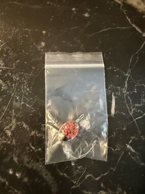 Pink Oval Crystal Pendant Necklace